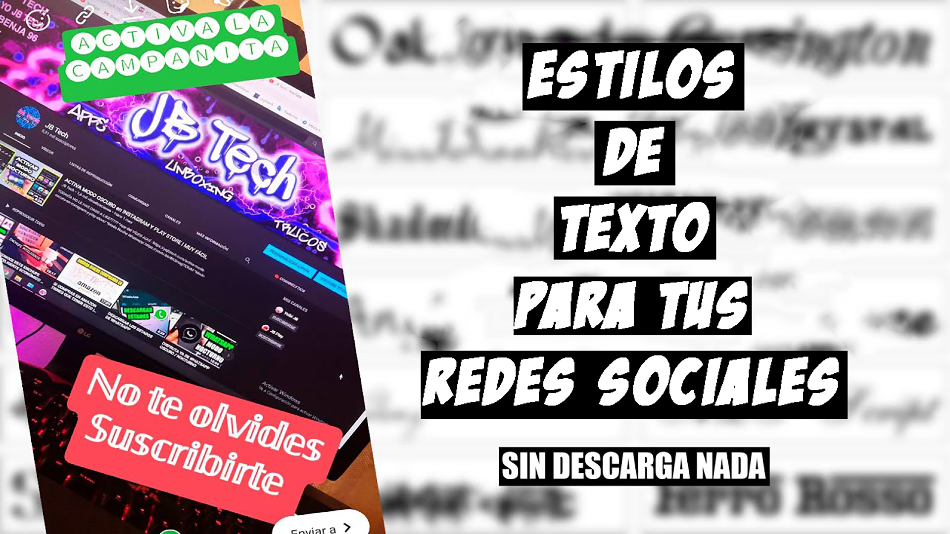TIPOS DE TEXTO PARA TUS REDES SOCIALES | PC / ANDROID