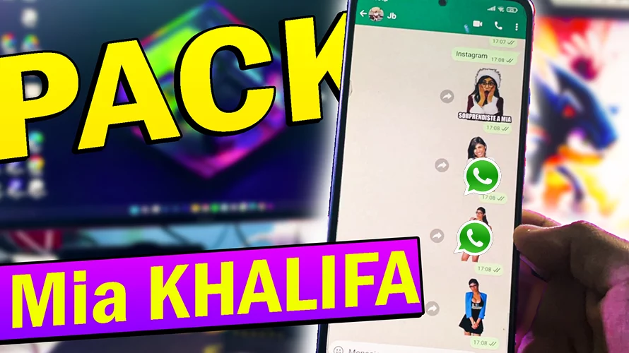 PACK de STICKERS de MIA Khalifa en WHATSAPP